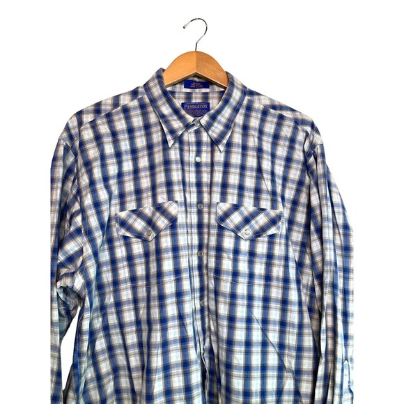 Pendleton Frontier Shirt Mens Size XL Snap Button Up Casual Plaid Long Sleeve - Picture 3 of 9